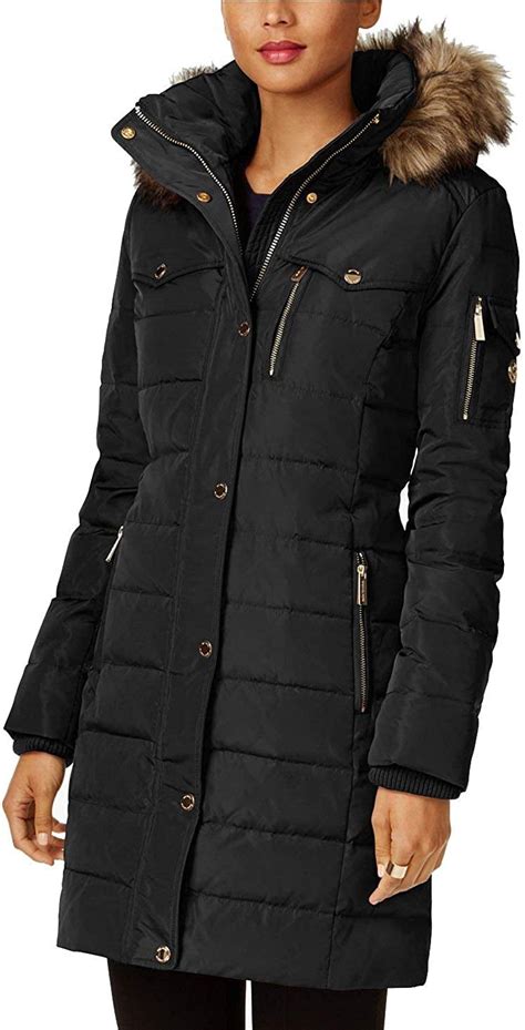 black winter jacket michael kors|michael kors winter coats sale.